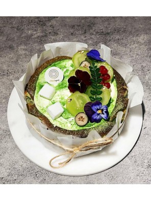 小山園抹茶。巴斯克芝士蛋糕