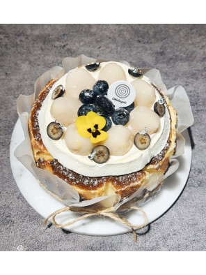 荔枝。巴斯克芝士蛋糕